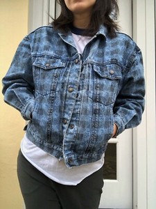 plaid denim jacket womens
