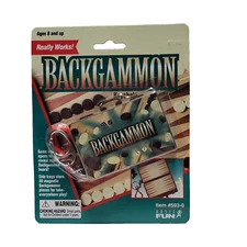 Backgammon Game Keychain 2000 Hasbro Basic Fun #593-0 Game Key Ring