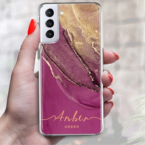 Marble Personalized Case For Samsung Galaxy A35 A16 A56 S23 S24 Slim Phone Cover - Picture 53 of 84