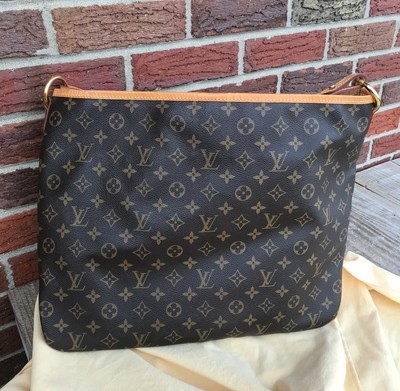 Louis Vuitton M40353 Delightful MM Monogram Hobo Tote Handbag 