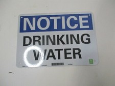 Lyle (U5-1152-RA_10X7) 7" x 10" Notice Drinking Water Aluminum Sign