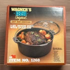 Vtg Wagner Cast Iron 5 Qt Dutch Oven 1268 With Pyrex Glass Lid New In Sealed Box