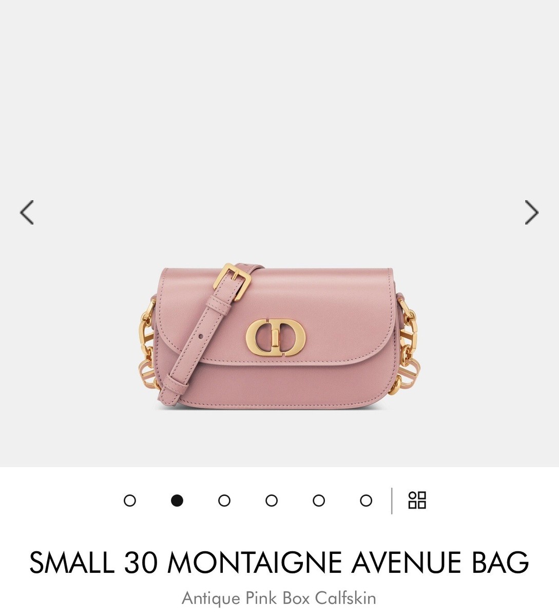 DIOR Small 30 Montaigne Avenue Bag pink -New With Tags