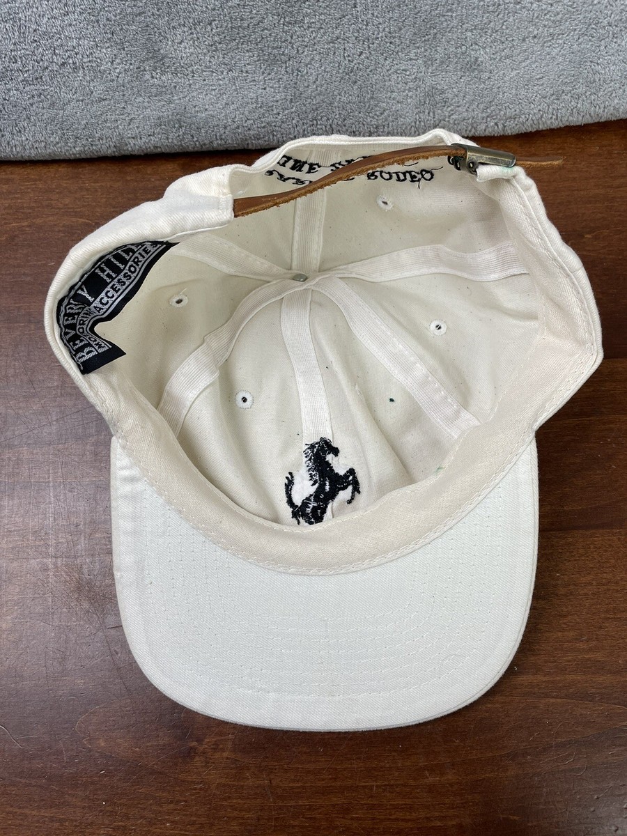 Casquette Vintage Ferrari 1995 Rodeo Drive - Taille Unique, Ivoire, Brodée, Occasion
