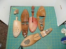 LOT VINTAGE COLLECTIBLE ADJUSTABLE WOODEN SHOE TREE STRETCHERS Set Of 5