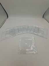 10 4"  3" Clear Horizontal Badge/ID Card Holders. PVC Waterproof Reusable Zip.