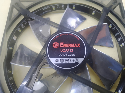Enermax UCAP12 Apollish PC Cooling Fan DC12V 0.35A 12cm CPU Fan W/ Silver LED - Picture 3 of 11