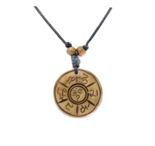Collar Tibetano Colgante Om Mani Padme Aum Budismo A46 - Imagen 1 de 1