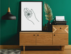 Floral Hand 2024 Boho Hippie Simple Home Wall Decor Print