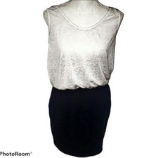 Express mini dress size S black & white Burnout