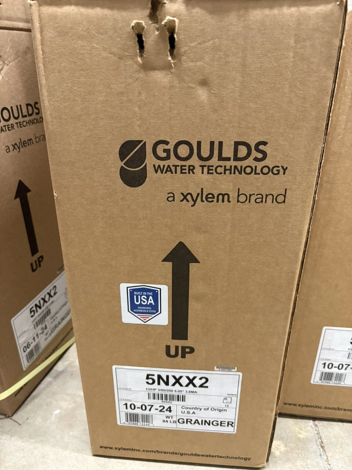 Bomba de esgoto Goulds WS0538BF, modelo 3887BF, série WS_BF, 1/2 HP, 200 V, 3 Ph - Imagem 2 de 2