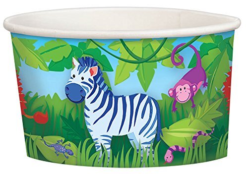 Jungle Animals Wild Safari Zoo Cute Kids Birthday Party 9.5 oz. Paper ...