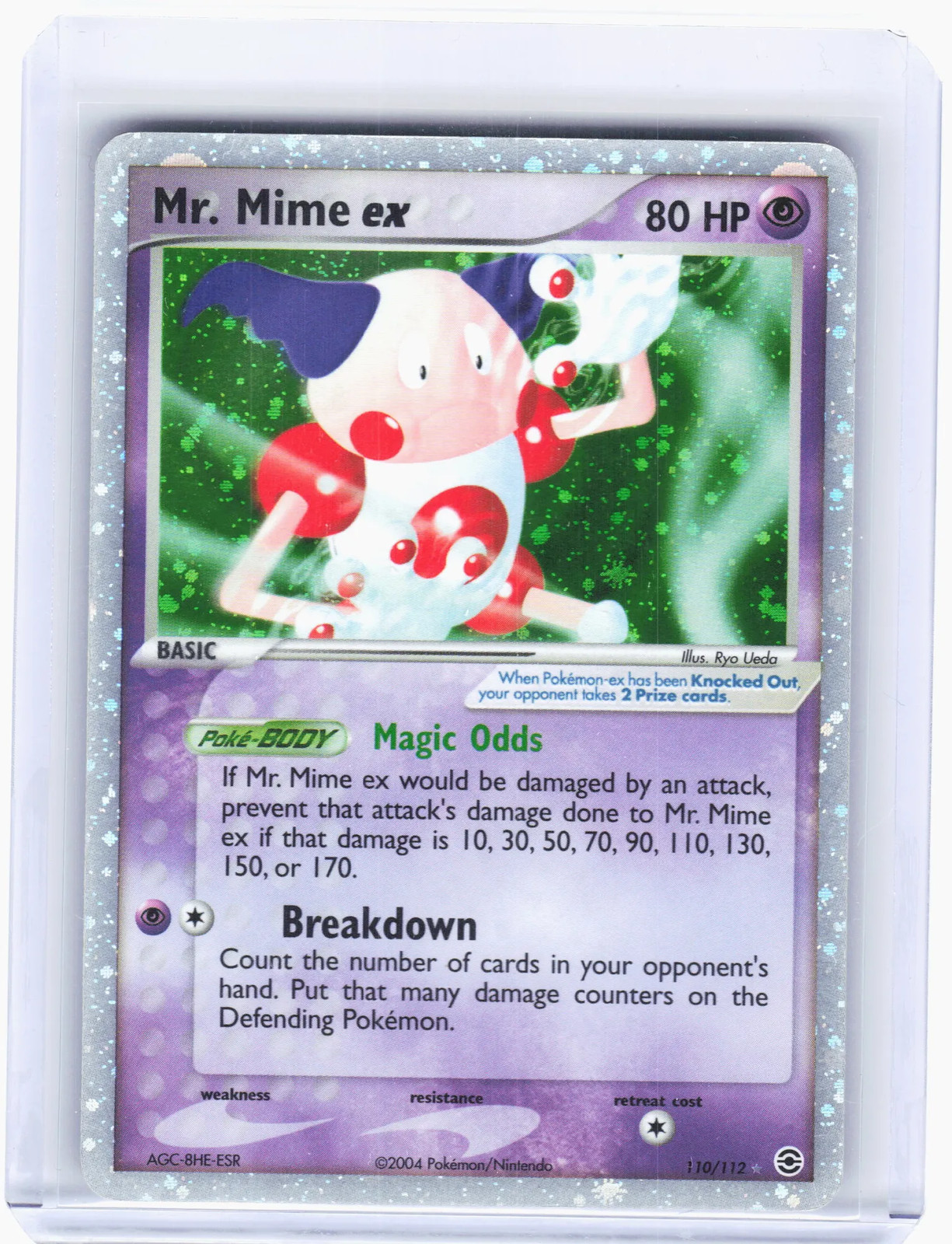 2004 Pokemon—Mr. Mime ex #110 EX FireRed & LeafGreen—UR Holo [Moderately Played]