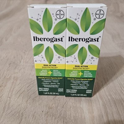 2 Pack Iberogast Dual Action Digestive Relief Liquid Drops 1.69oz  Exp 01/27