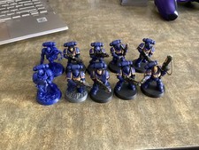 Games Workshop Space Marines Ultramarines Painted Squadron Warhammer 40K