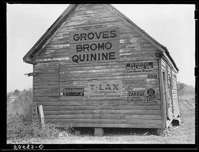 Summerville South Carolina 1938 Groves Bromo Quinine Advertising Shack