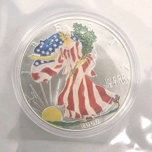 2000 Painted Silver Eagle Uncirculated