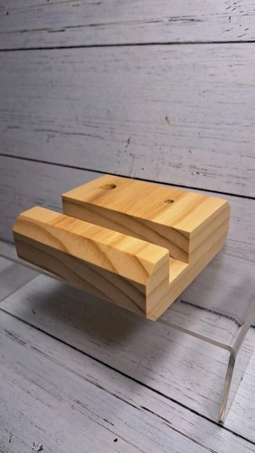 Handgefertigter Holz Telefon Ständer Mehrzweck Dock mit Stift & Kartenhalter, minimalistisch... - Bild 5 von 9
