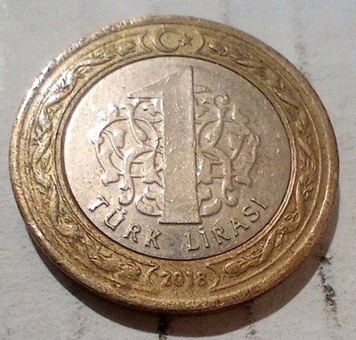 1 Turk Lirasi 2018 Turkey Coin Mustafa Kemal Atatürk Narrow Based ''1''