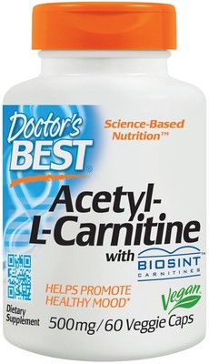 Doctors Best Acetyl L-Carnitine with Biosint Carnitines, 500mg  (449,78 EUR/kg)