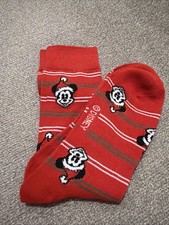 Disney Mickey Mouse Christmas Holiday Socks Red New without Tags