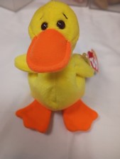 TY Beanie Baby Collection 1993 Quackers The Duck PVC 4024 Mint Tush Tag Errors
