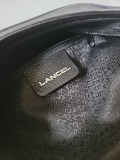 Lancel Paris 10" Black Leather Shoulder Crossbody Handbag Purse Luxury Designer 7