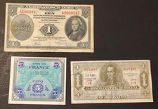 Antique World Paper Currency Lot 3 PCs 1928-1944
