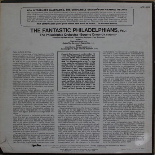 Eugene Ormandy - The Fantastic Philadelphians, Vol. 1 - Sheer Sonic Sorcery (LP, - Picture 2 of 4