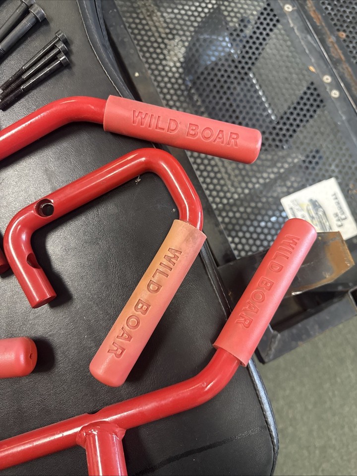 Wild Boar Red Grab Handles Set Jeep W Hardware | eBay