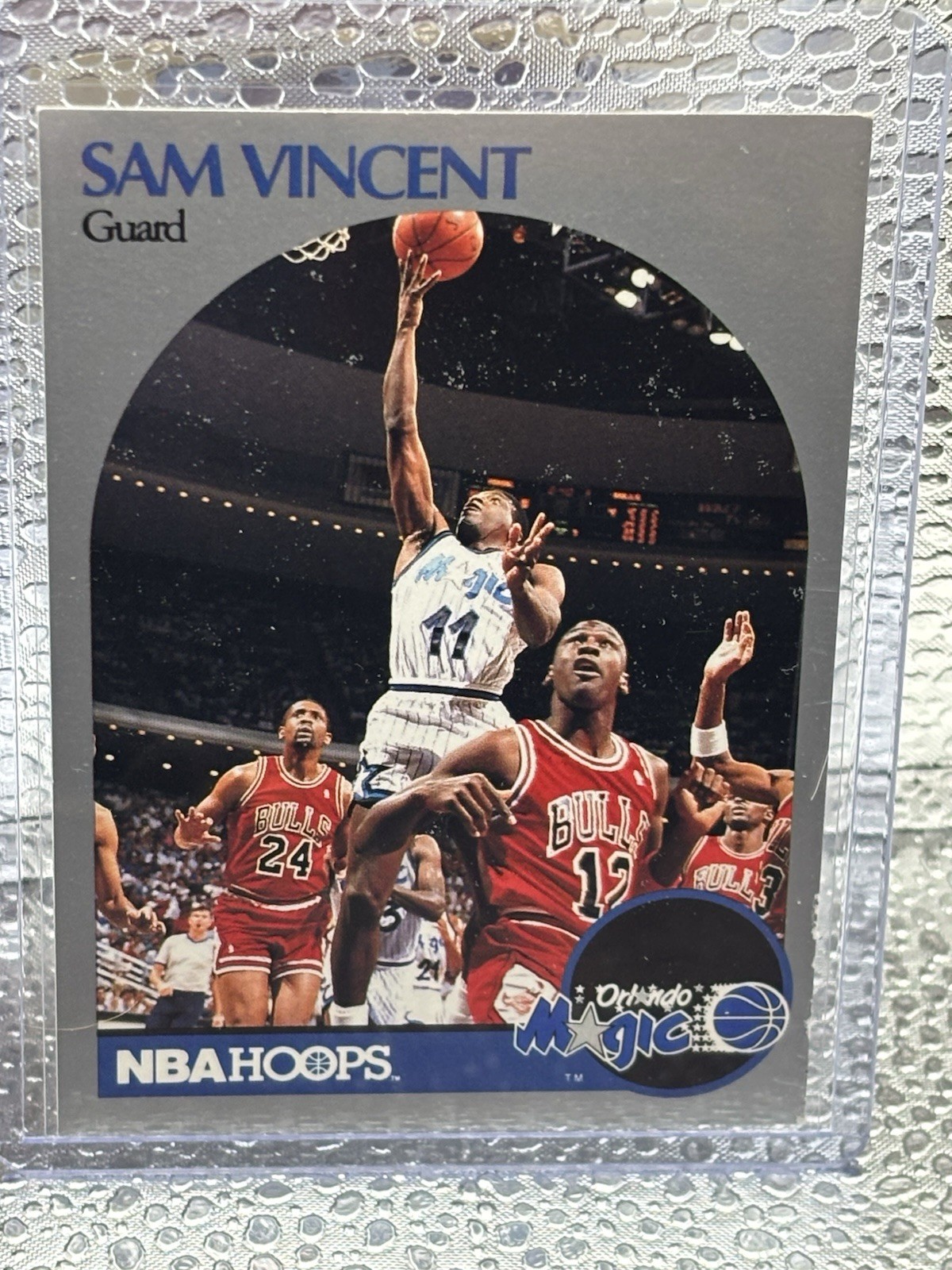 1990-91 NBA Hoops - Michael Jordan, Sam Vincent #223 Michael Jordan Wearing #12