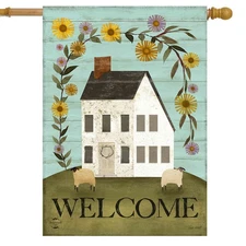 Briarwood Lane Country Saltbox House Flag