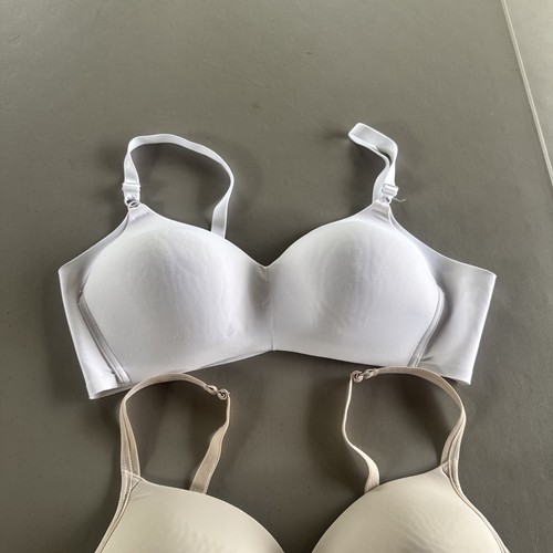 Lot 3 Warners Bra 40C T-Shirt Bra No Side Effects Wireless + Elements of Bliss - Picture 2 of 11