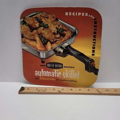 VTG 1955 West Bend Automatic Skillet Recipes/instruction manual 2275D1
