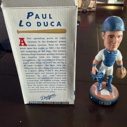 Dodgers Paul Lo Duca MLB Bobblehead Hard Plastic Original Box