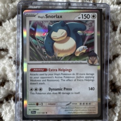 Hop's Snorlax 117/198 Holo Rare 150 HP English Chilling Reign Pokémon TCG