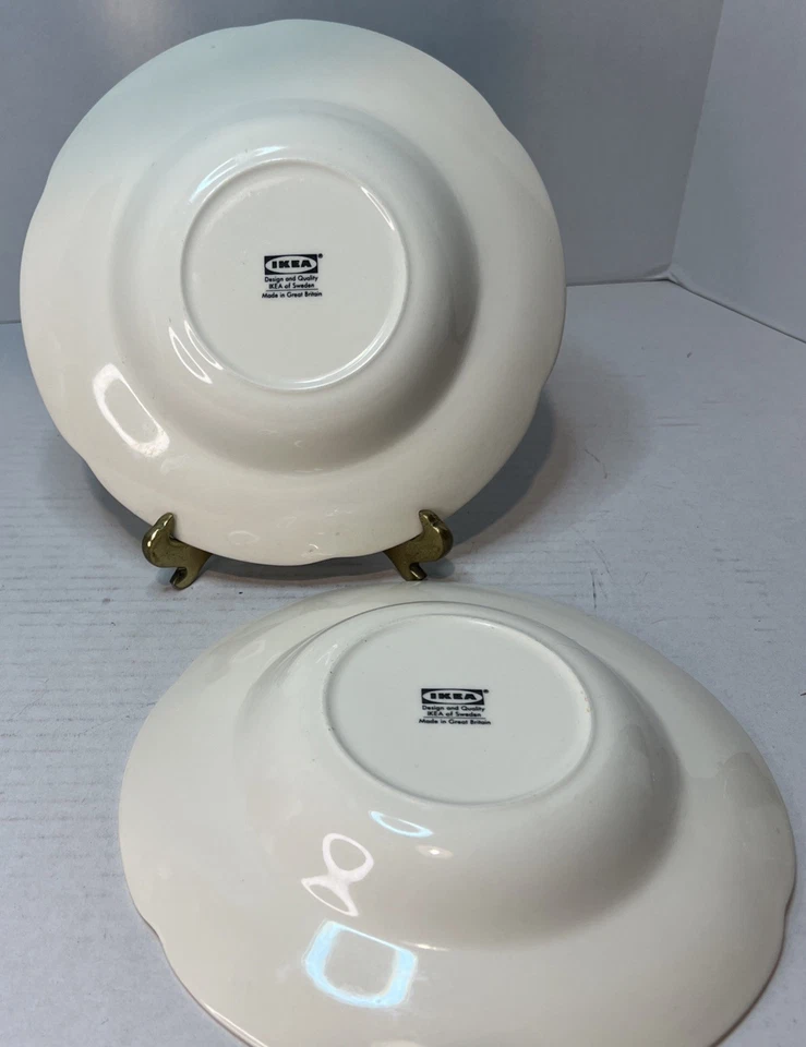 Juego de 2 cuencos de sopa Ikea Marcella hechos en Gran Bretaña feldespato 8,5 pulgadas 8 OZ Foto 2 de 2