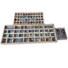 Printing Press - Metal Letters & Numbers - Type Punch Blocks - Vintage / Antique