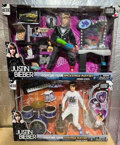 LOTE CONJUNTO JUSTIN BIEBER GIRA DE CONCIERTOS EN EL ESCENARIO Y GIRA DE CONCIERTOS BACKSTAGE NUEVO EN CAJA