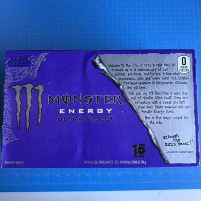 Monster Energy Ultra Violet, Sugar Free Energy Drink, 16 Ounce (Pack of 15)