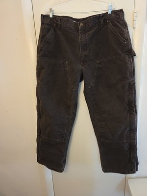 Carhartt Double Knee Insulated Duck Canvas Pants Men s 42x30 Brown B194 DKB 2007
