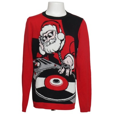 United Colors of Benetton, Weihnachtspullover, Größe: 140, Rot/Schwarz/Grau #QIC
