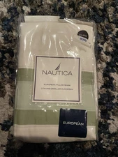 Nautica Port Elizabeth One Euro Pillow Sham 26” X 26” NWT  109% Cotton