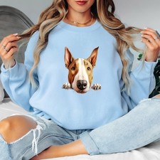 Felpa da donna Bull Terrier Dog Breed Animal maglione grafico amante degli...