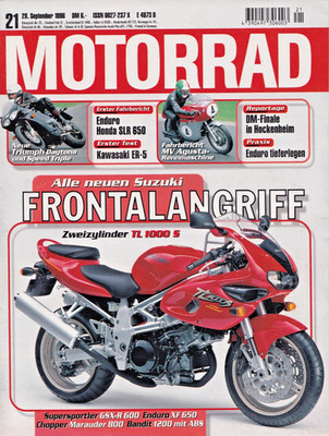   MOTORRAD #21 vom 28.09.1996 - Kawa ER-5 +ZRX11, Titan Gecko, Laverda Ghost650