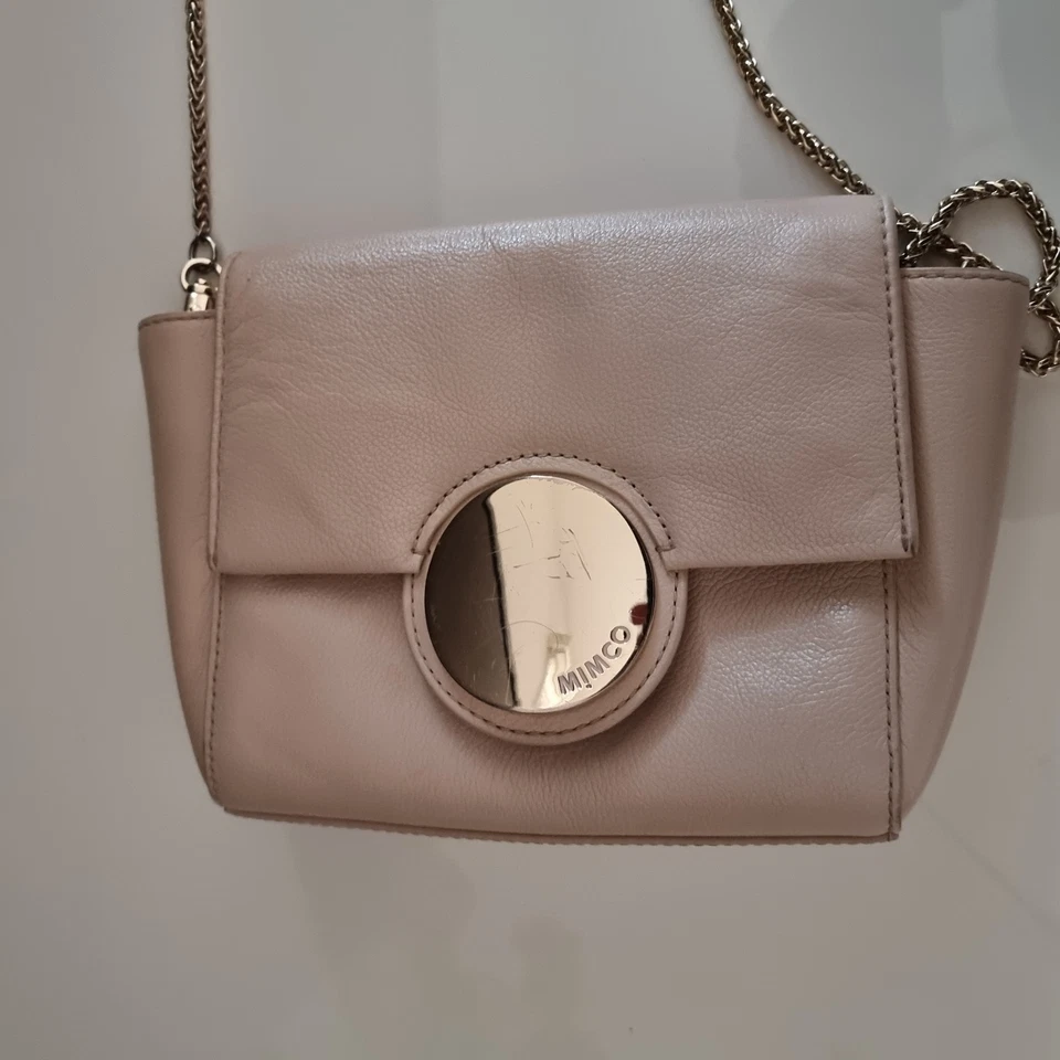 MIMCO Waver Box Pale Pink Leather Hip Cross Body Bag - image 4 of 4