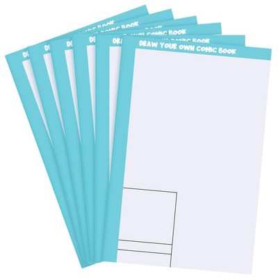 6 Pcs 6.6 x 10 Inch Blank Comic Book with 24 Comic Panels Draw It Yourself Co...