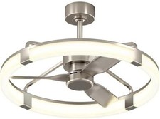 Artika Sunnyvale 28 Fandelier with Remote, Brushed Nickel