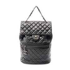 Chanel Leather Matelasse Backpack Women Black One Size