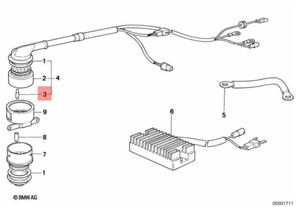 Original BMW I ROLLS-ROYCE Alpina Round contacto enchufable 2.5 61139344421 Foto 2 de 4